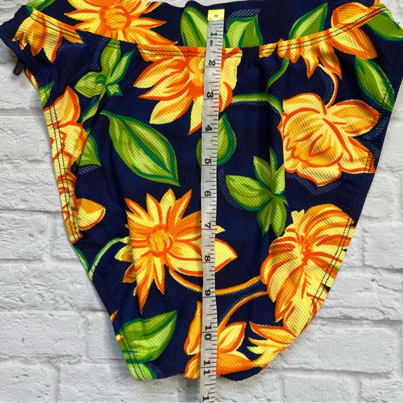 Sassafras Blue Yellow Orange Flowers Floral Vintage Bikini Size 12 / 14 Small - Picture 10 of 13